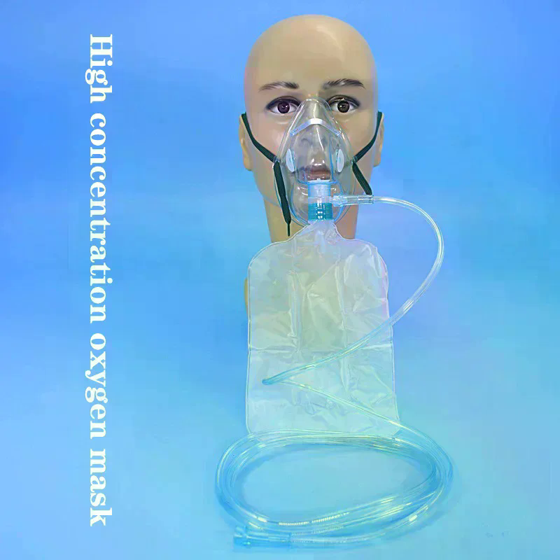 Oxygen Mask Non-Rebreather - 大人/子供用高濃度酸素フェイスマスク（チューブ付き）非再呼吸式酸素マスク（ゴムバンド付き、リザーバーバッグ付き）