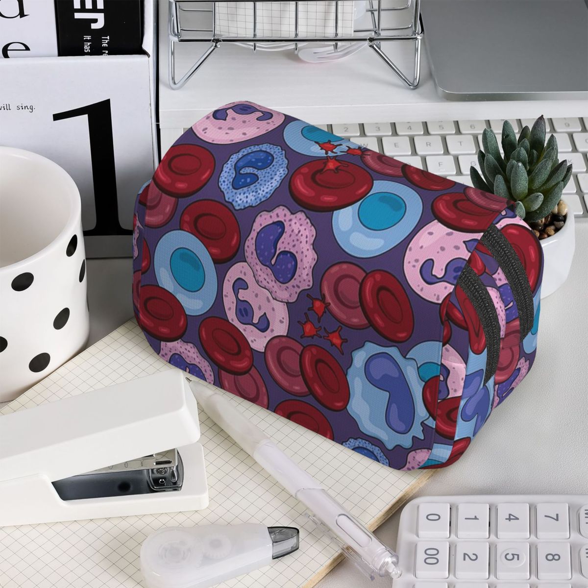 Medical Lab Gifts - 血液学、血液細胞、医療検査、学生向けのペンケース、ギフト、ペンボックス、筆入れ、文具、ペンホルダーバッグ