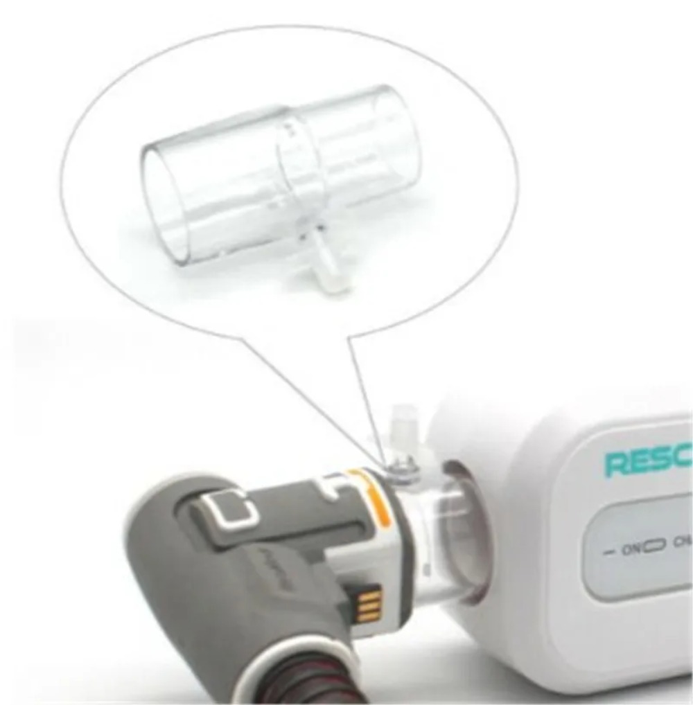 Oxygen Mask Non-Rebreather - 呼吸器酸素ティーコネクタ麻酔バルブパイプインターフェースジョイント家庭用男女兼用睡眠時無呼吸症候群いびき防止呼吸マスクアダプター