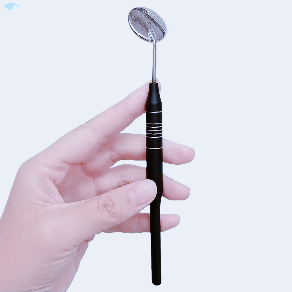 Dental Mirror Probe - ブラックゴールド3点セット歯科器具 口鏡 プローブ ピンセット ステンレス製口腔検査ツール