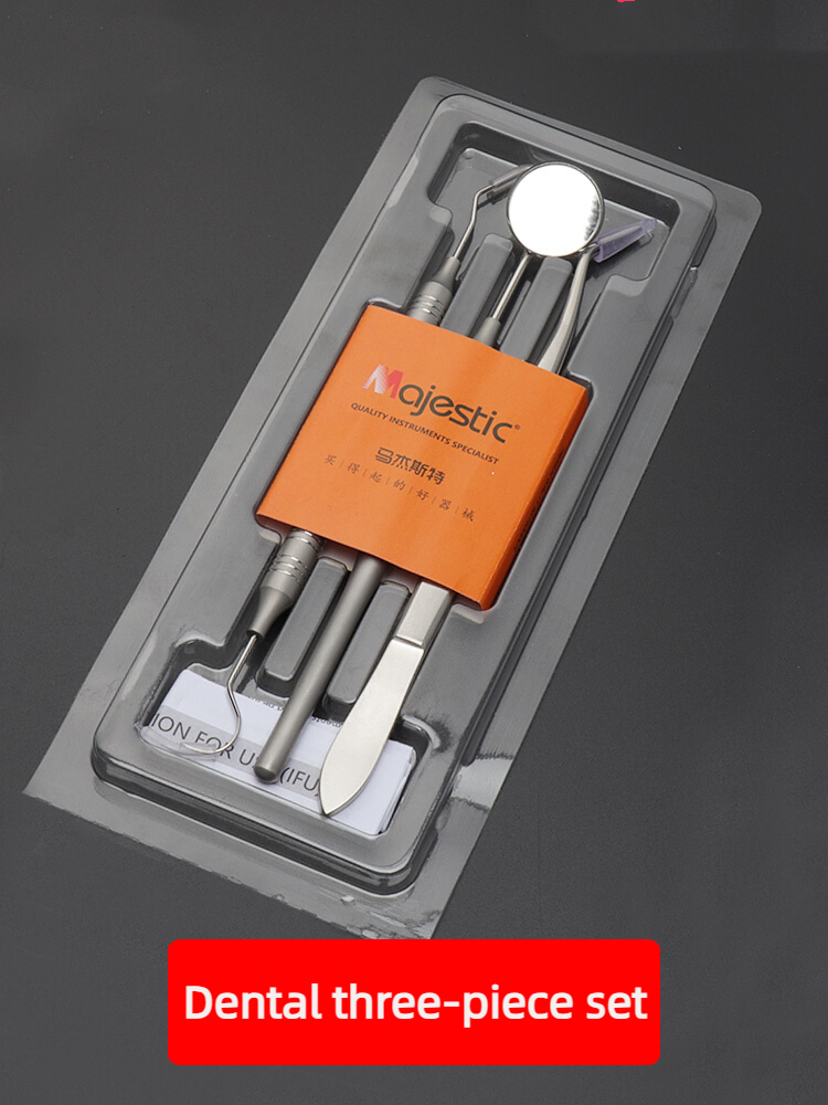 Dental Mirror Probe - 歯科器具歯科医キット歯のクリーニングツール口ミラープローブフックピックピンセットセット歯科歯科医準備ツール