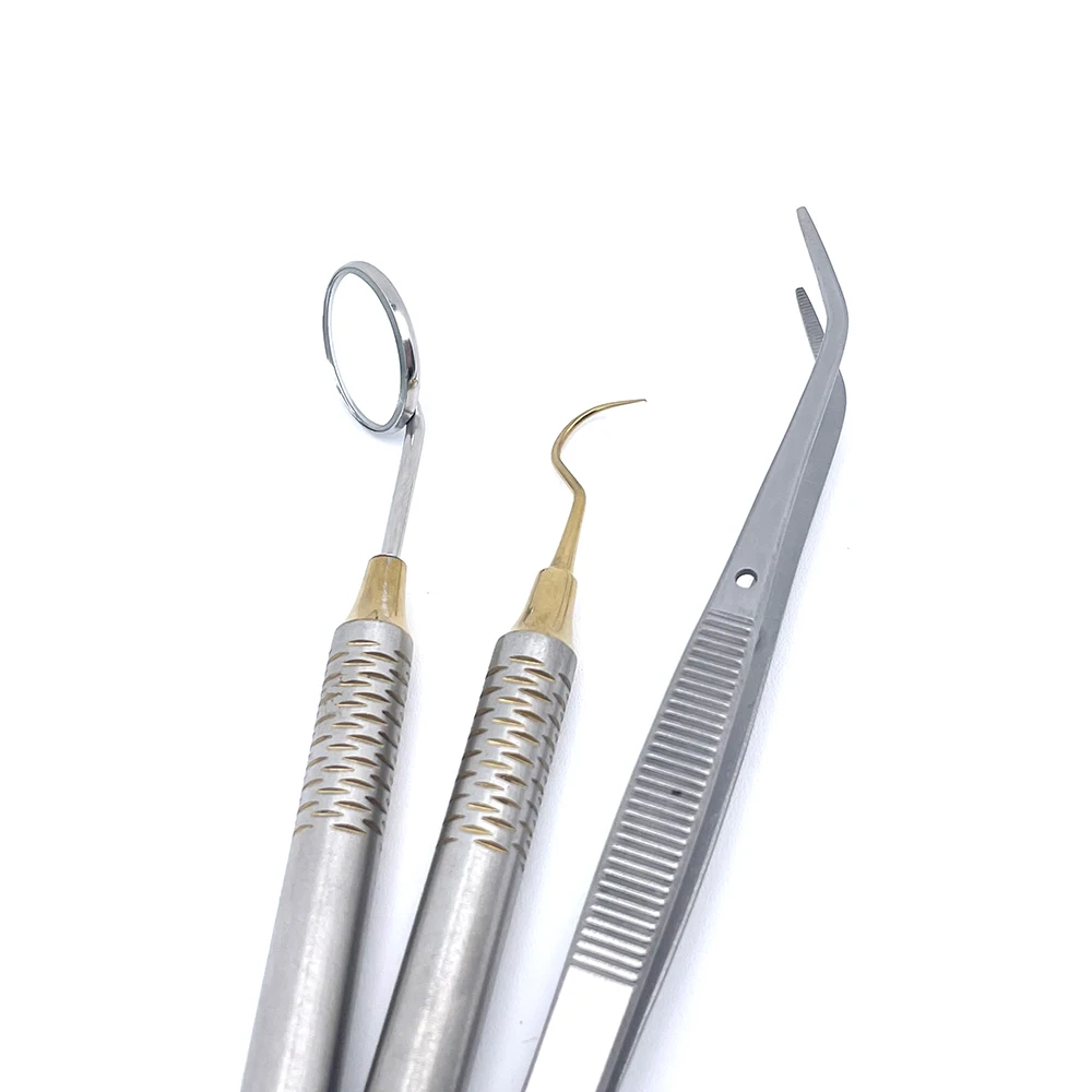 5 セット歯科医ツールセットステンレス鋼歯科ミラープローブピ - Dental Mirror Probe のレビューと価格