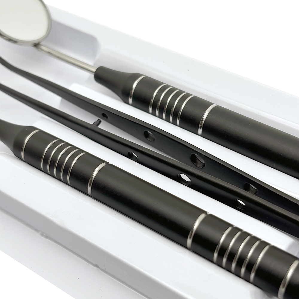 3個セット/キット デンタルミラー ピンセット カーブプロー - Dental Mirror Probe のレビューと価格