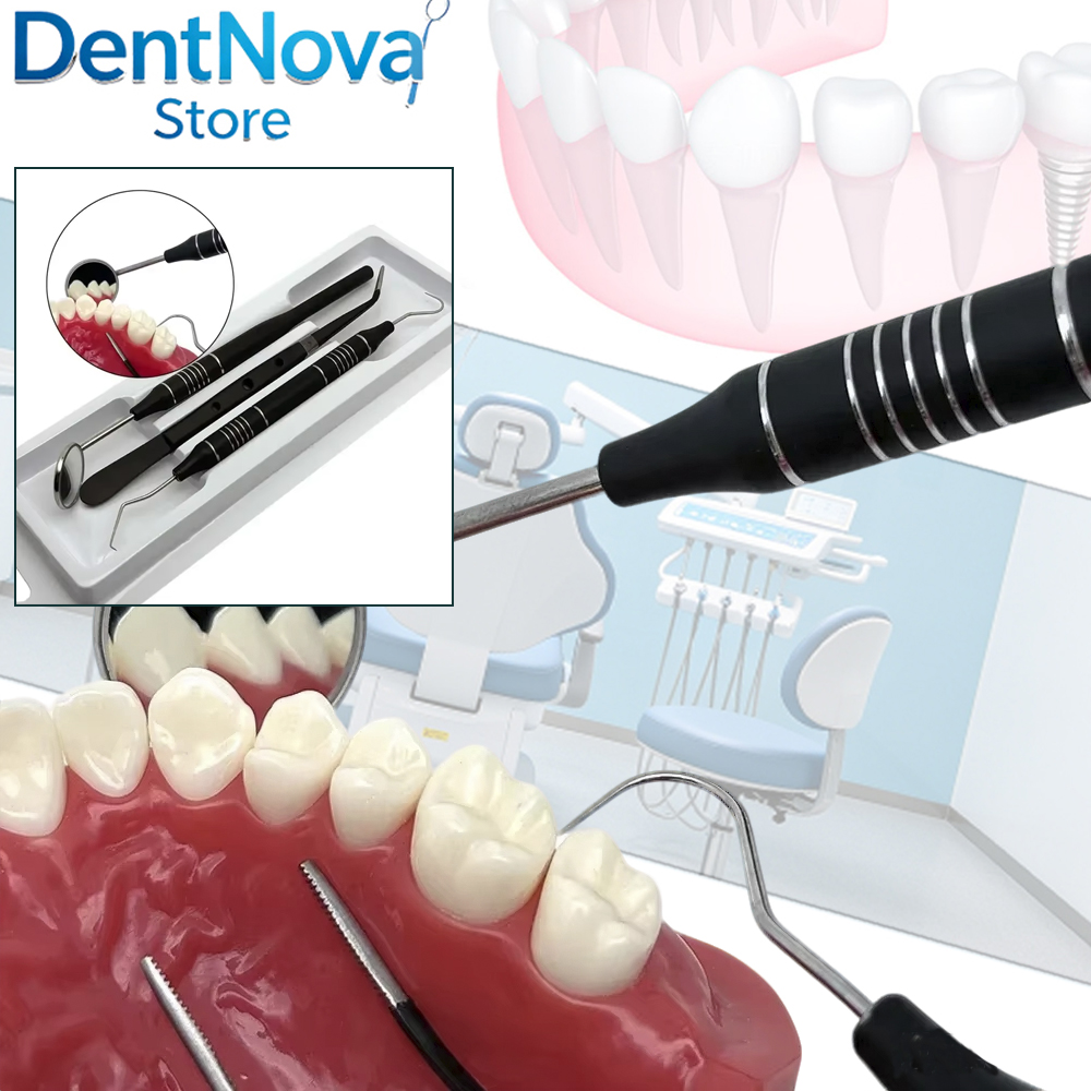 歯科検査セット ステンレス製 3点セット ミラー ピンセット - Dental Mirror Probe のレビューと価格
