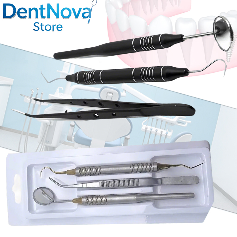 歯科検査セット ステンレス製 3点セット ミラー ピンセット - Dental Mirror Probe のレビューと価格