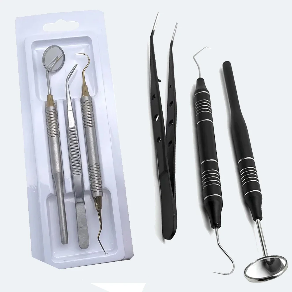 歯科検査セット ステンレス製 3点セット ミラー ピンセット - Dental Mirror Probe のレビューと価格