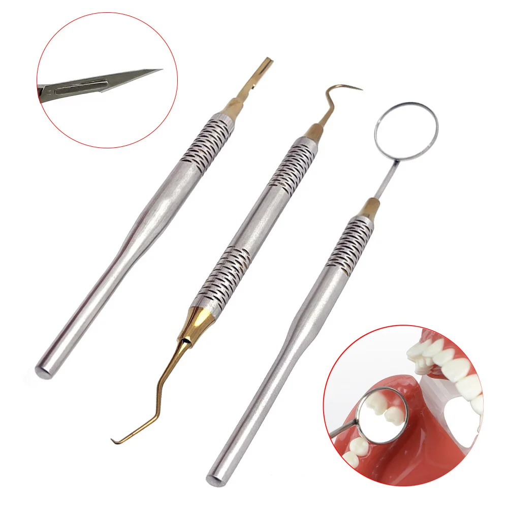 1Pc ステンレス鋼歯科口ミラーエクスプローラープローブ口腔 - Dental Mirror Probe のレビューと価格