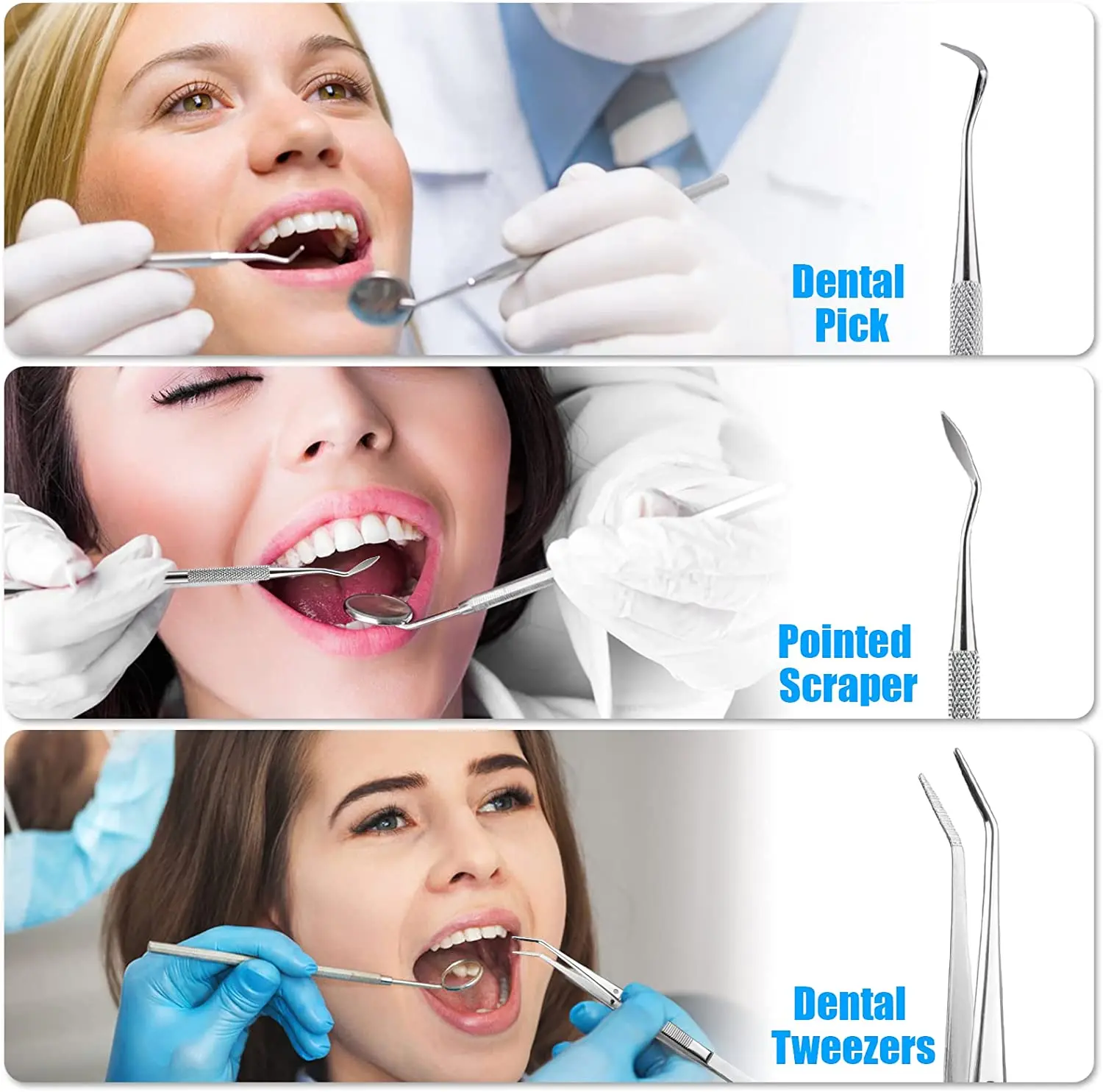 3 個/4 個ステンレス鋼歯科医クリーンツール歯科ミラーダブ - Dental Mirror Probe のレビューと価格