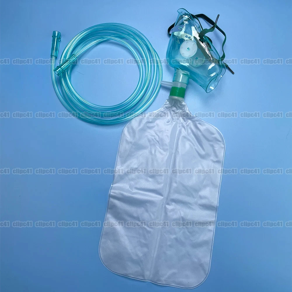 10個入り、高濃度酸素吸入用、大人用、チューブ付き、使い捨て - Oxygen Mask Non-Rebreather のレビューと価格