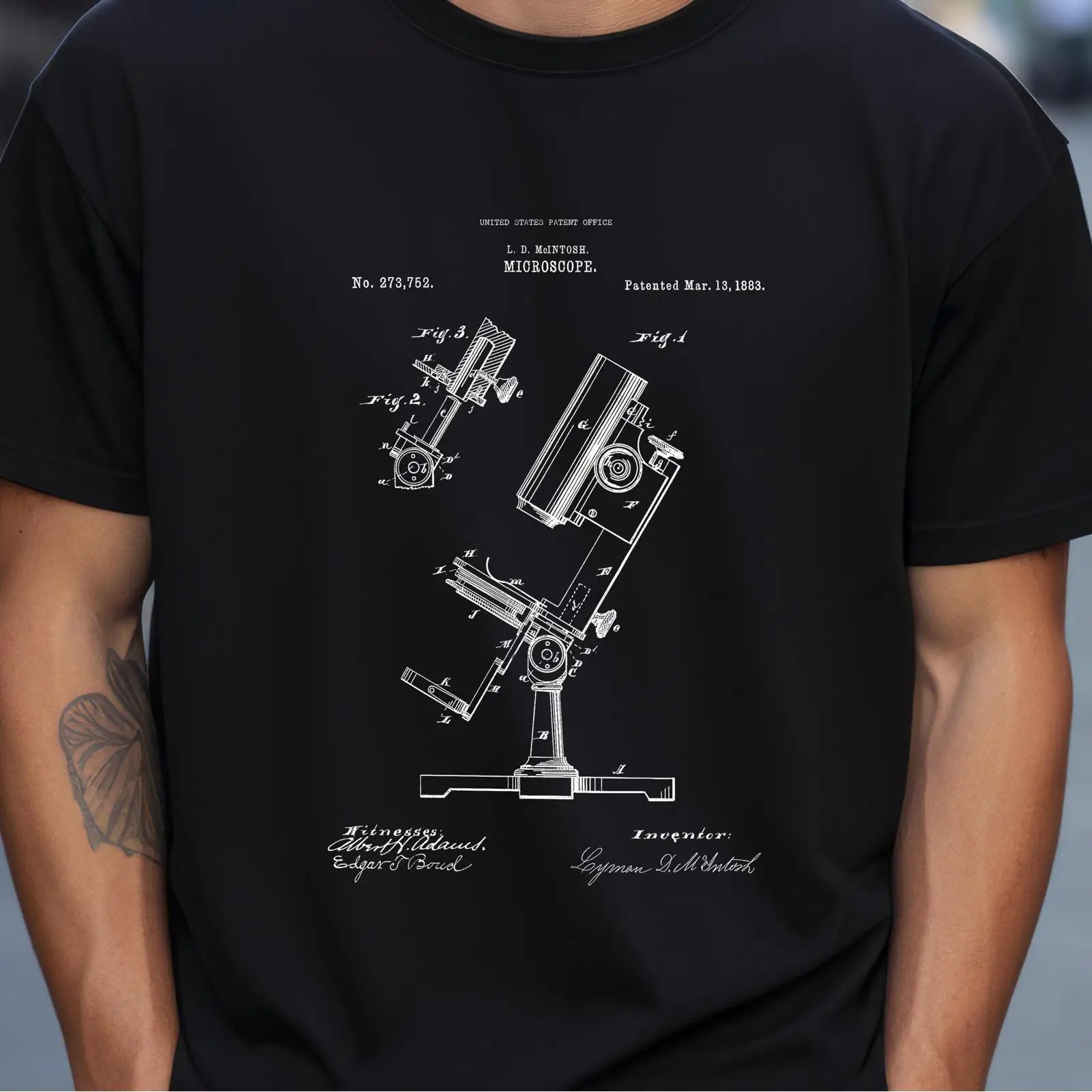 1883年米国特許取得の顕微鏡をモチーフにした、科学者、生物 - Medical Lab Worker のレビューと価格