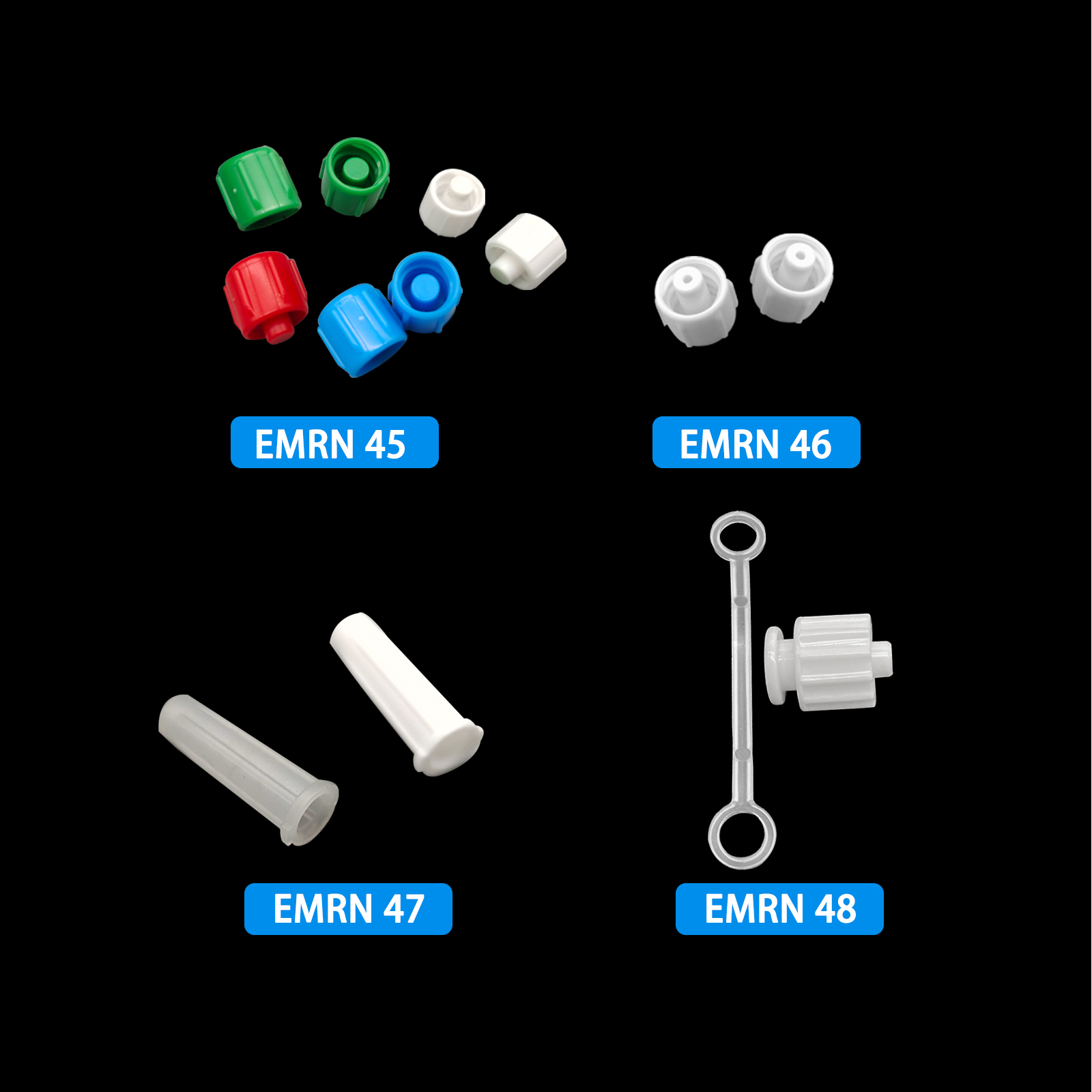 500個入り ルアーキャップ オス型 ルアーロック用穴付き、 - Medical Laboratories のレビューと価格